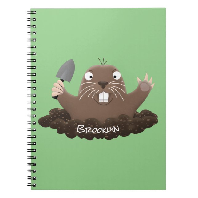 Cuaderno Gracioso gopher digging personalizado ilustracion (Frente)