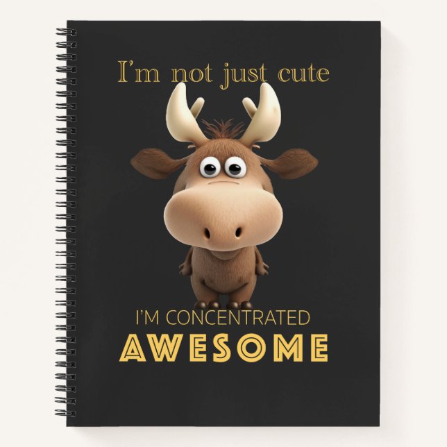 Cuaderno Gracioso Gracioso Adorable De Stag Concentrado (Anverso)