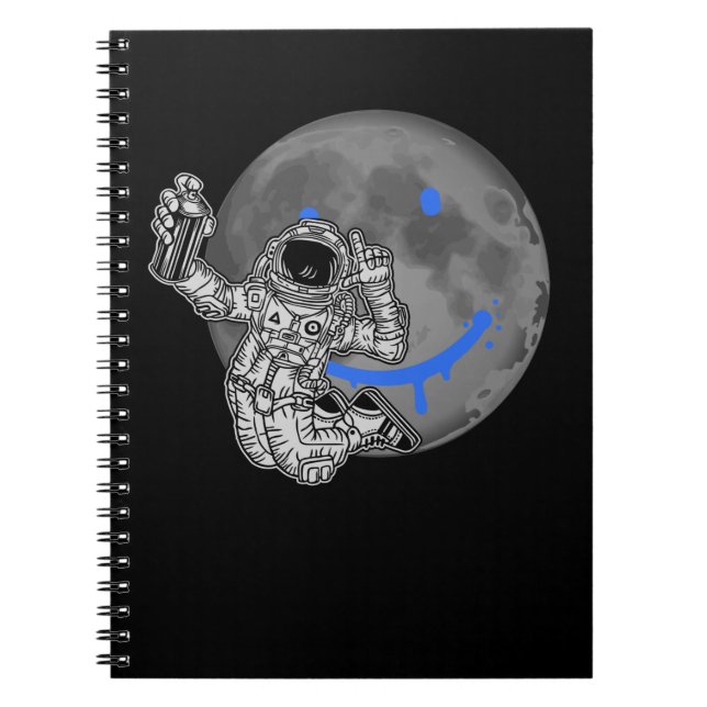 Cuaderno Gracioso graffitero astronauta Luna (Frente)