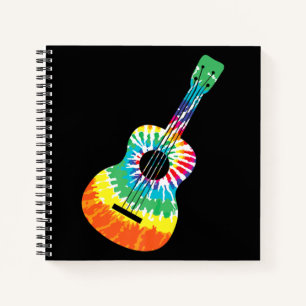 Cuaderno Gracioso Hippie Arco Arcoiris Tye Guitarra Acústic