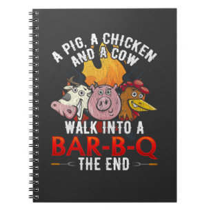 Cuaderno Gracioso humor de parrillada de cerdo de Chiste ba