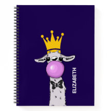 Gracioso Ilustracion de Llama que sopla una burbuj