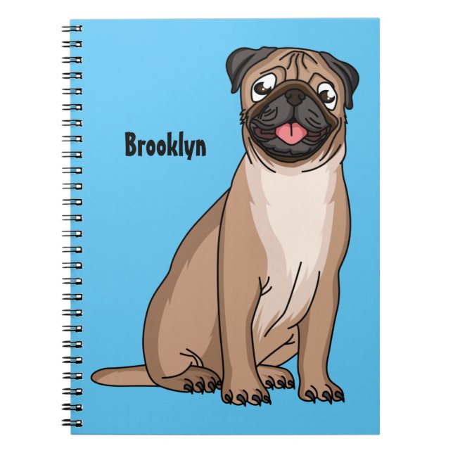 Cuaderno Gracioso ilustracion de personalizado de perro de  (Frente)