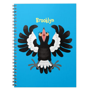 Cuaderno Gracioso ilustracion de personalizado magpie austr