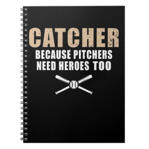 Cuaderno Gracioso jugador de béisbol niños piloto de soft