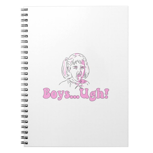 Cuaderno Gracioso meme de chica personalizado - "chicos...  (Frente)