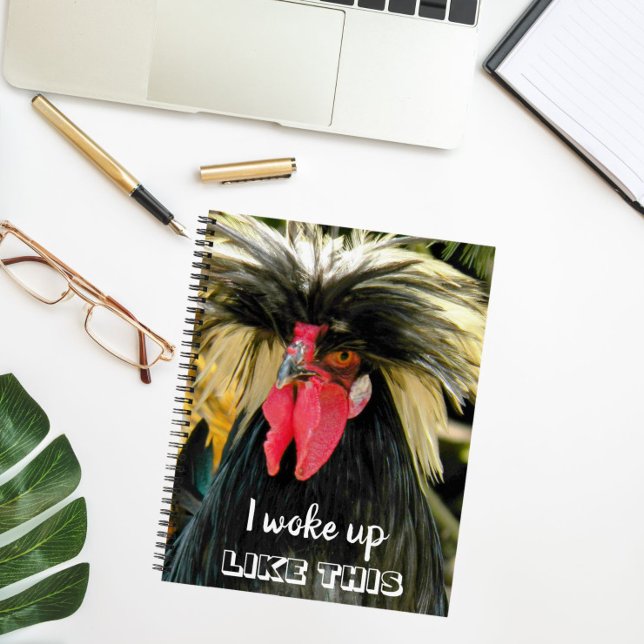 Cuaderno Gracioso meme de pollo en el Día del Pelo Malo (In Situ)