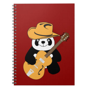 Cuaderno Gracioso panda con guitarra