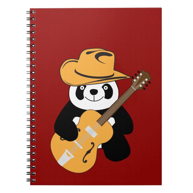 Cuaderno Gracioso panda con guitarra (Frente)