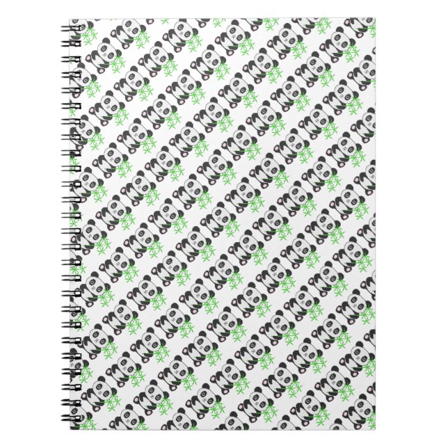 Cuaderno Gracioso panda de puntas cruzadas (Frente)