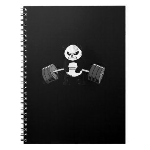 Cuaderno Gracioso Panda Workout Kitten Gym Deadlift Power