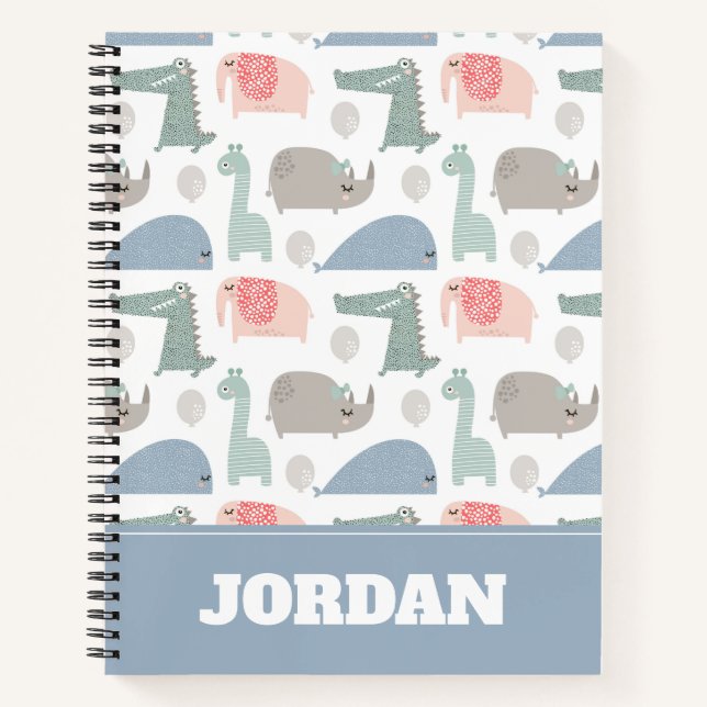 Cuaderno Gracioso patrón animal facial (Anverso)