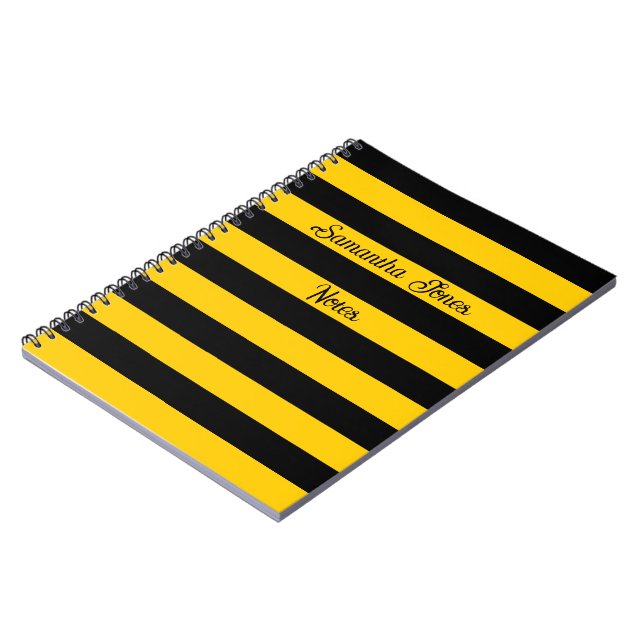 Cuaderno Gracioso patrón clásico de bandas de abeja de burb (Lado Izquierdo)
