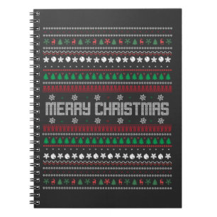 Cuaderno Gracioso patrón de Navidad de Ugly Merry