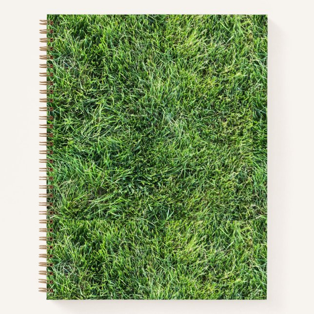 Cuaderno Gracioso patrón de textura de hierba verde foto re (Anverso)