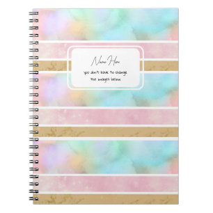 Cuaderno Gracioso Personalizable Stripes Bonito portátil es
