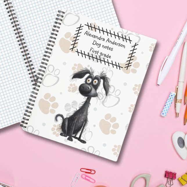 Cuaderno Gracioso Personalizado negro con el patrón de las  (Subido por el creador)