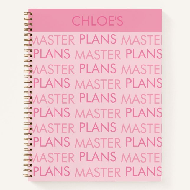 Cuaderno Gracioso Plan Maestro Personalizado Profesor de of (Anverso)