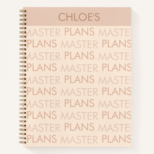 Cuaderno Gracioso Plan Maestro Personalizado Profesor de of (Anverso)