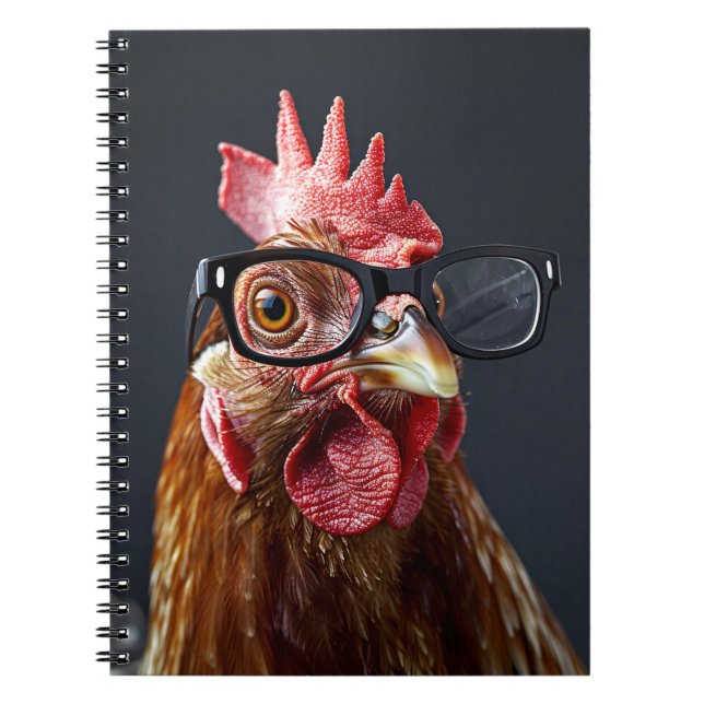 Cuaderno Gracioso pollo con gafas (Frente)