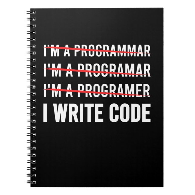 Cuaderno Gracioso programador I Wite Code (Frente)