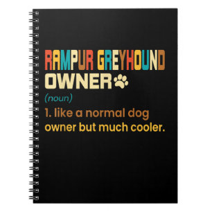 Cuaderno Gracioso Rampur Greyhound Vintage Retro Perro Mamá