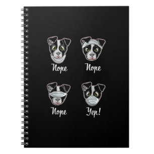 Cuaderno Gracioso regalo de Boston Terrier Máscara Boca Per