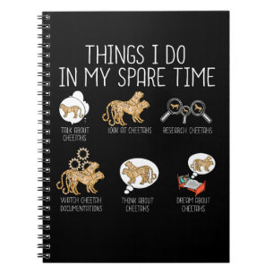 Cuaderno Gracioso regalo de Cheetah para niños Gato salvaje