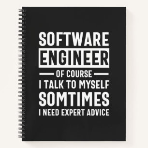 Cuaderno Gracioso regalo de ingeniero de software de progra