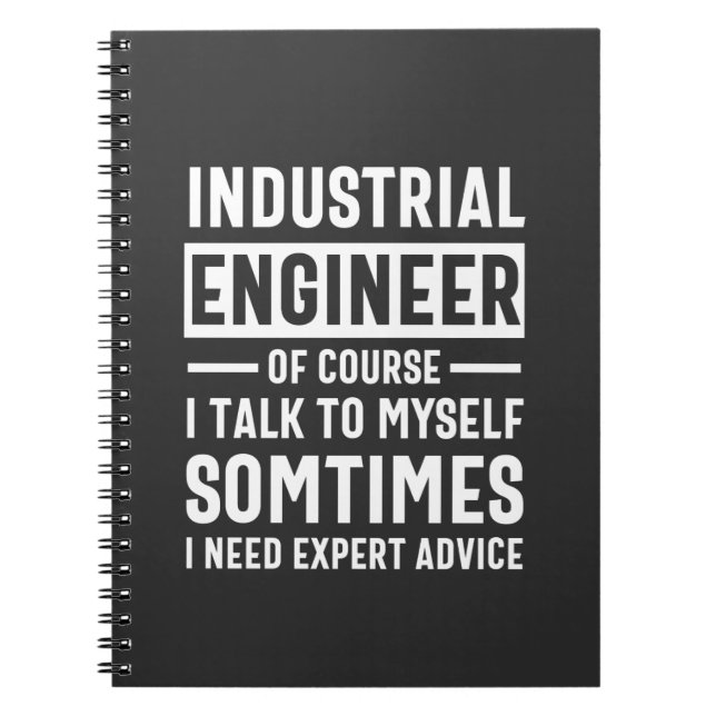 Cuaderno Gracioso regalo de ingeniero industrial (Frente)
