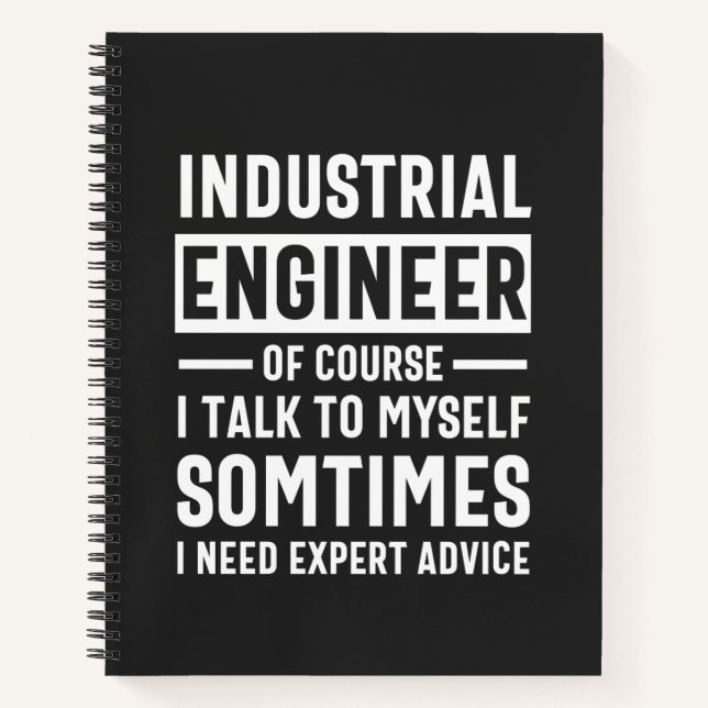 Cuaderno Gracioso regalo de ingeniero industrial (Anverso)