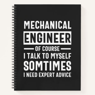 Cuaderno Gracioso regalo de ingeniero mecánico