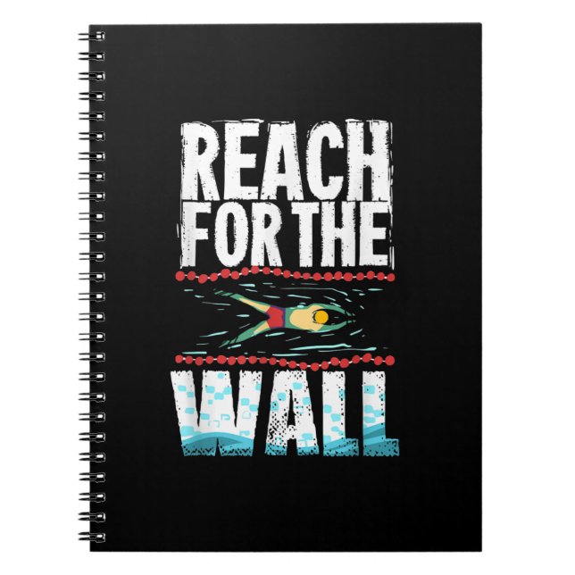 Cuaderno Gracioso Regalo De Natación Un Diseño De Atleta De (Frente)