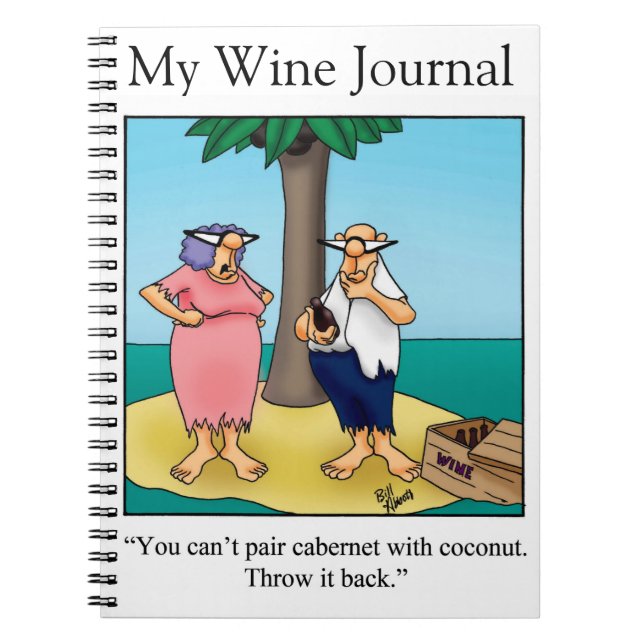 Cuaderno Gracioso regalo de Wine Humor Journal (Frente)