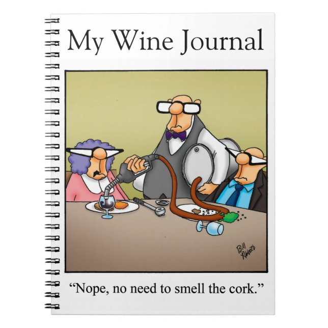 Cuaderno Gracioso regalo de Wine Humor Journal (Frente)
