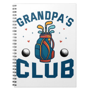 Cuaderno Gracioso regalo del club de golf del abuelo