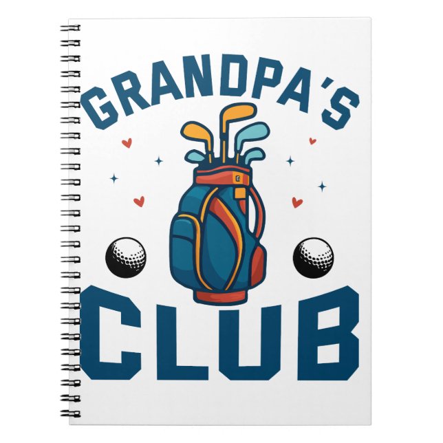 Cuaderno Gracioso regalo del club de golf del abuelo (Frente)
