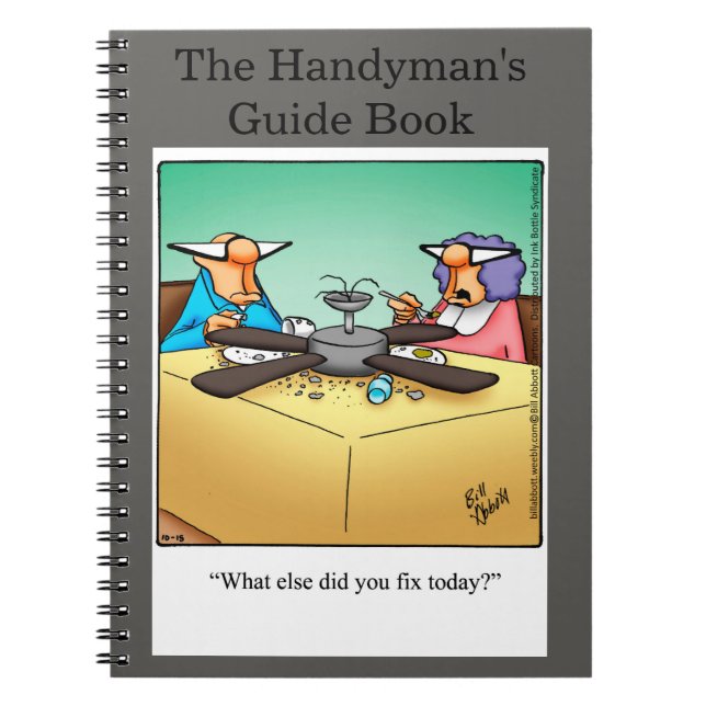 Cuaderno Gracioso regalo para portátiles Guía de Handyman (Frente)