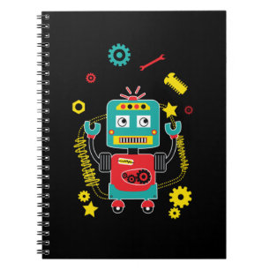 Cuaderno Gracioso Robot Malabariado Herramientas Robots