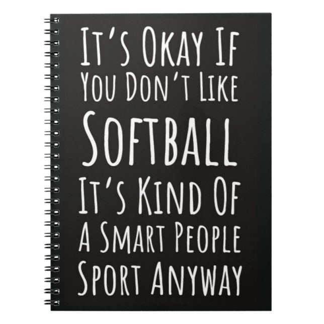 Cuaderno Gracioso Softball Regalos Fastpitch Team Player Sp (Frente)