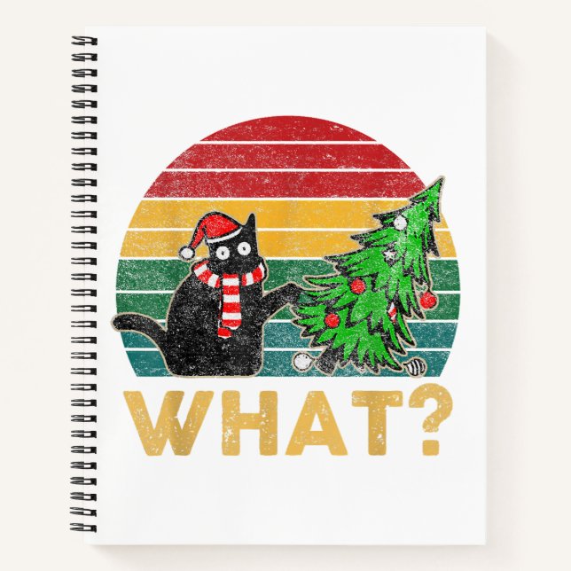 Cuaderno Gracioso suéter Navidad Shirt Naughty Cat San (Anverso)