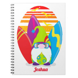 Cuaderno Gracioso Surfer Gnome Personalizado