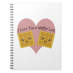 Cuaderno Gracioso Te Amo Un Waffle Lot Cute Kawaii Waffles