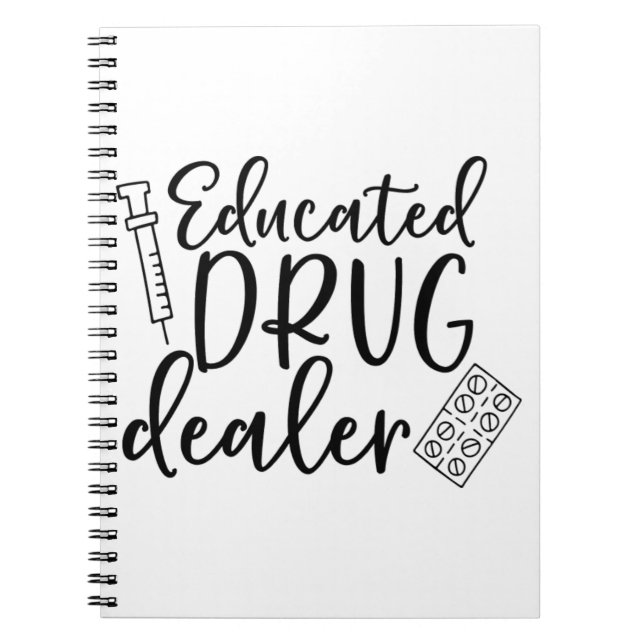 Cuaderno Gracioso vendedor de medicamentos para enfermeras  (Frente)