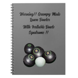 Cuaderno Gracioso y gruñón macho Bowler, portátil