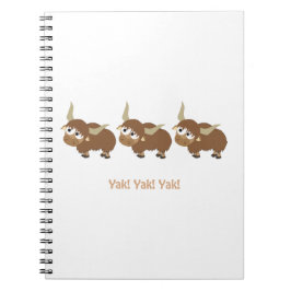 Cuaderno Gracioso Yak Yak Yak Pun Cute Personalizado Yaks