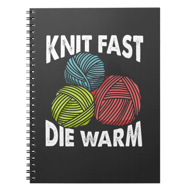 Cuaderno Gracioso Yarn Knitter Crocheting Humor (Frente)