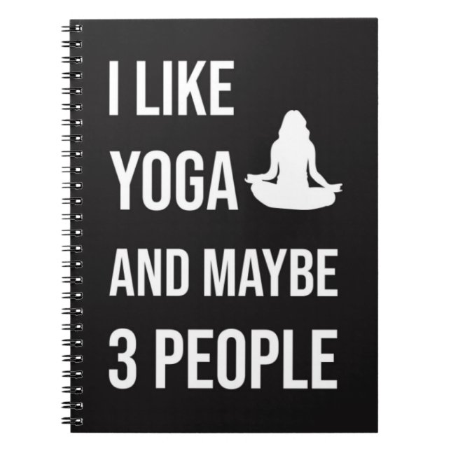 Cuaderno Gracioso Yoga Regalos Humor Girly Typography Trend (Frente)
