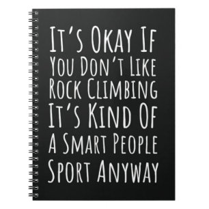 Cuaderno Graciosos escaladores de rock regalos deportivos