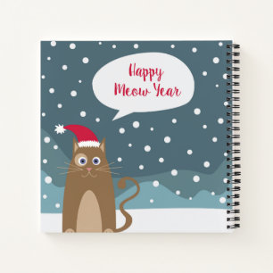 Cuaderno Graciosos navidades de gatos personalizados santa 